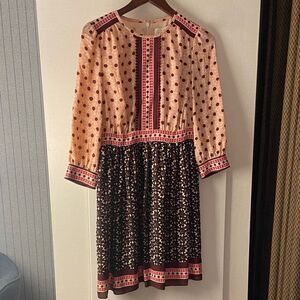 Kate Spade Geometric Shape Long Sleeve Dress